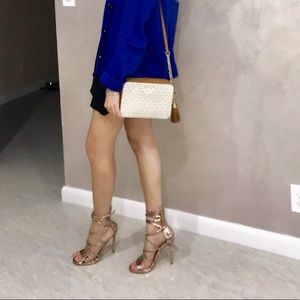 Steve Madden Caged Heels - Rose Gold